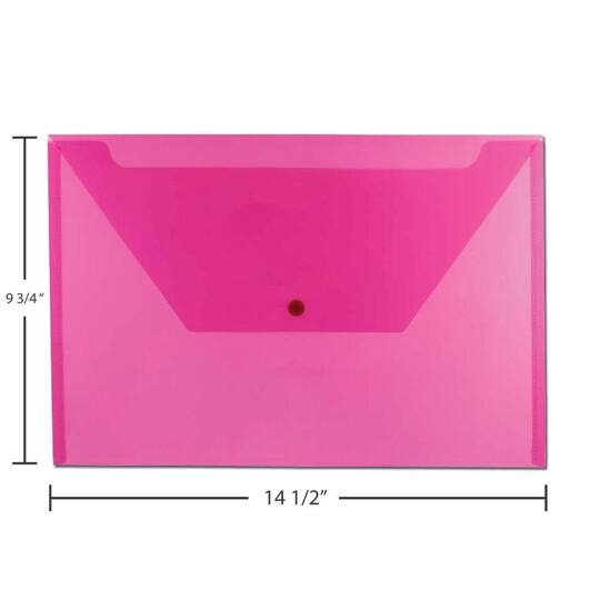 JAM Paper 9.75" x 14.5" Plastic Snap Closure Envelopes